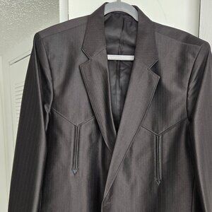 LOS ALTOS BOOTS BRAND WESTERN GRAY MEN'S SIZE 40 REGULAR BLAZER SPORT JACKET